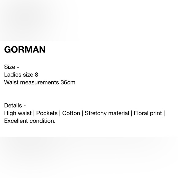 Gorman Floral Print High Waist Denim Skirt Size Small 8 10 - Picture 6 of 6